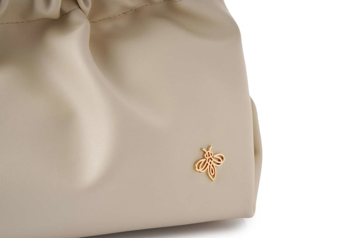 Lucky Bees Lauren Bolso de Mano Crema
